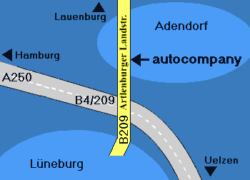 Anfahrtsskizze - autocompany, Adendorf